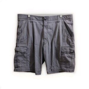Wrangler Outdoor Performance Zip Mens Size 36 Cargo Shorts Gray Nylon Spandex